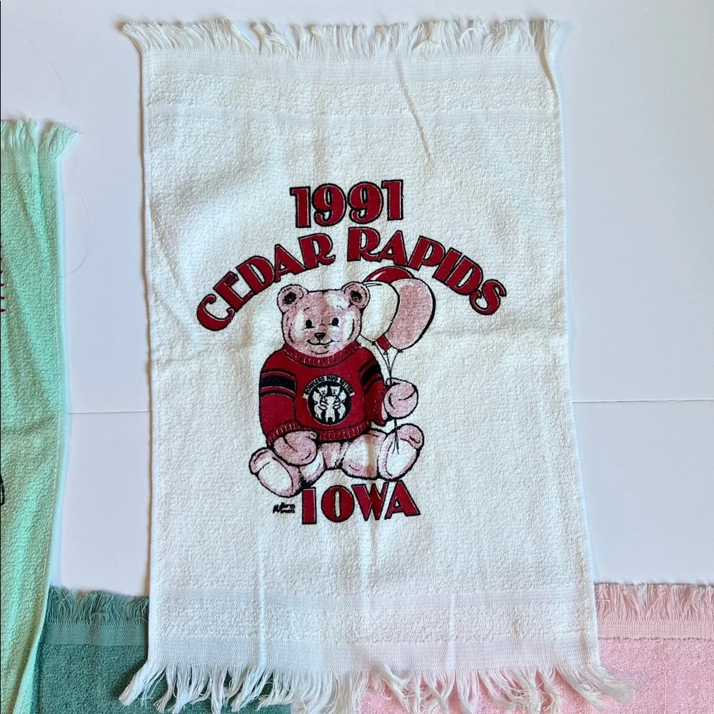 Vintage Bowling Towels Set Lansing, Cedar rapids, & Buffalo NY